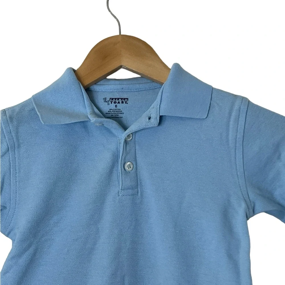 French Toast | Light blue short sleeve uniform school polo shirt kid’s s… - Picture 5 of 11
